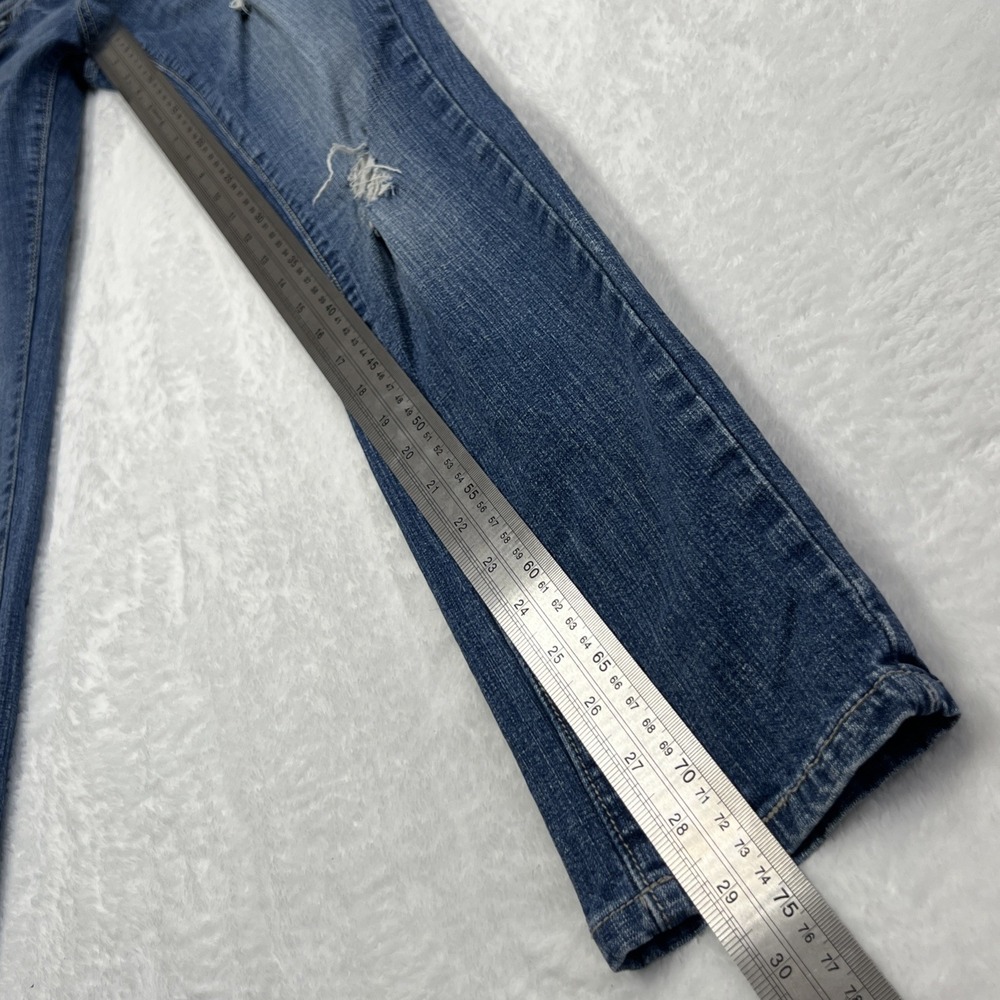 Hydraulic Jeans Distressed Ultra Super Skinny Low Rise Juniors 1/2 Blue - Picture 15 of 16